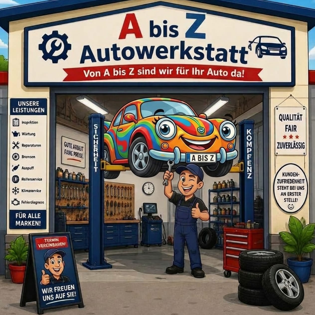 A to Z Auto Repair Shop – Concept Image